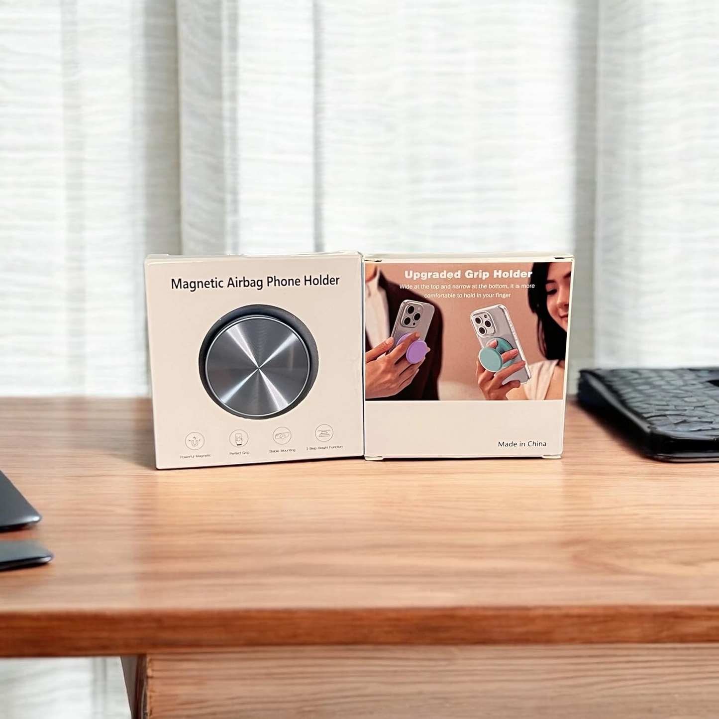 Magnetic Phone Grip Kickstand for Magsafe, iPhone, Samsung and Devices