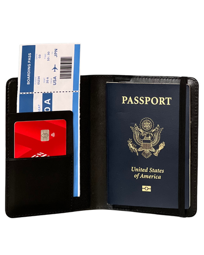 Smart Passport Holder [Apple MFi Certified] Built-in Tracker Compatible with Apple Find My (FMI) – Global Positioning – Qi Rechargeable (wireless charging) – 100 dB Alarm – iOS Only