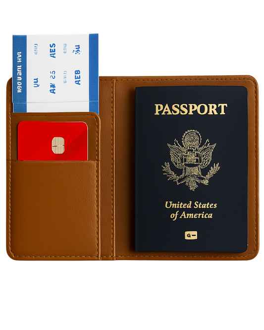 Smart Passport Holder [Apple MFi Certified] Built-in Tracker Compatible with Apple Find My (FMI) – Global Positioning – Qi Rechargeable (wireless charging) – 100 dB Alarm – iOS Only
