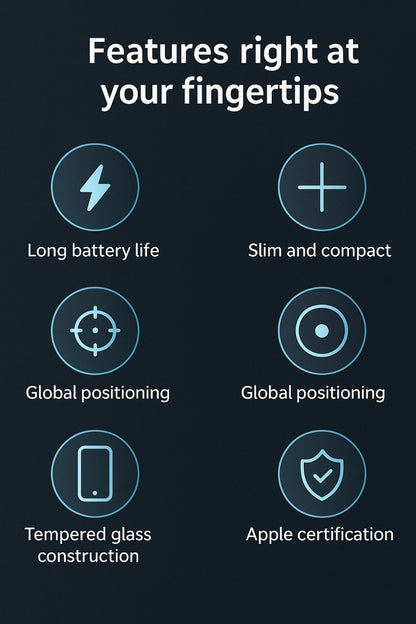 P045 Wallet Tracker Compatible with Apple Find My – 500mAh Rechargeable Wireless Qi Tile Tracker