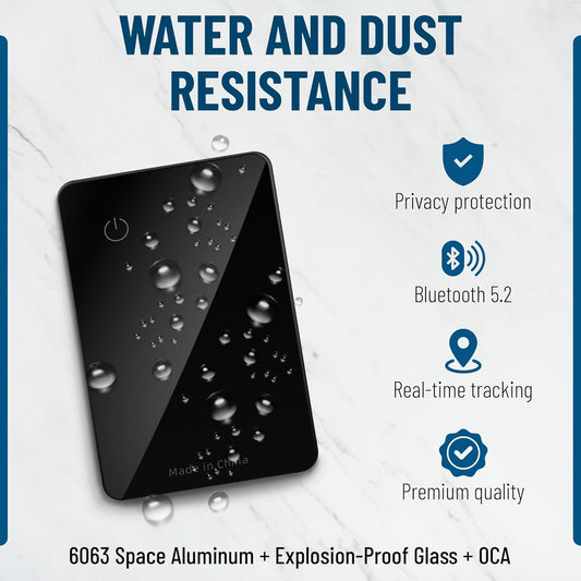 P045 Wallet Tracker Compatible with Apple Find My – 500mAh Rechargeable Wireless Qi Tile Tracker