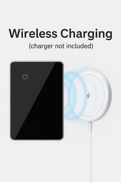 Wallet Tracker [Apple MFi Certified]  Compatible with Apple Find My – Global Positioning – Qi Rechargeable (Wireless Charging)– 100 dB Alarm – IP67 Waterproof – iOS Only