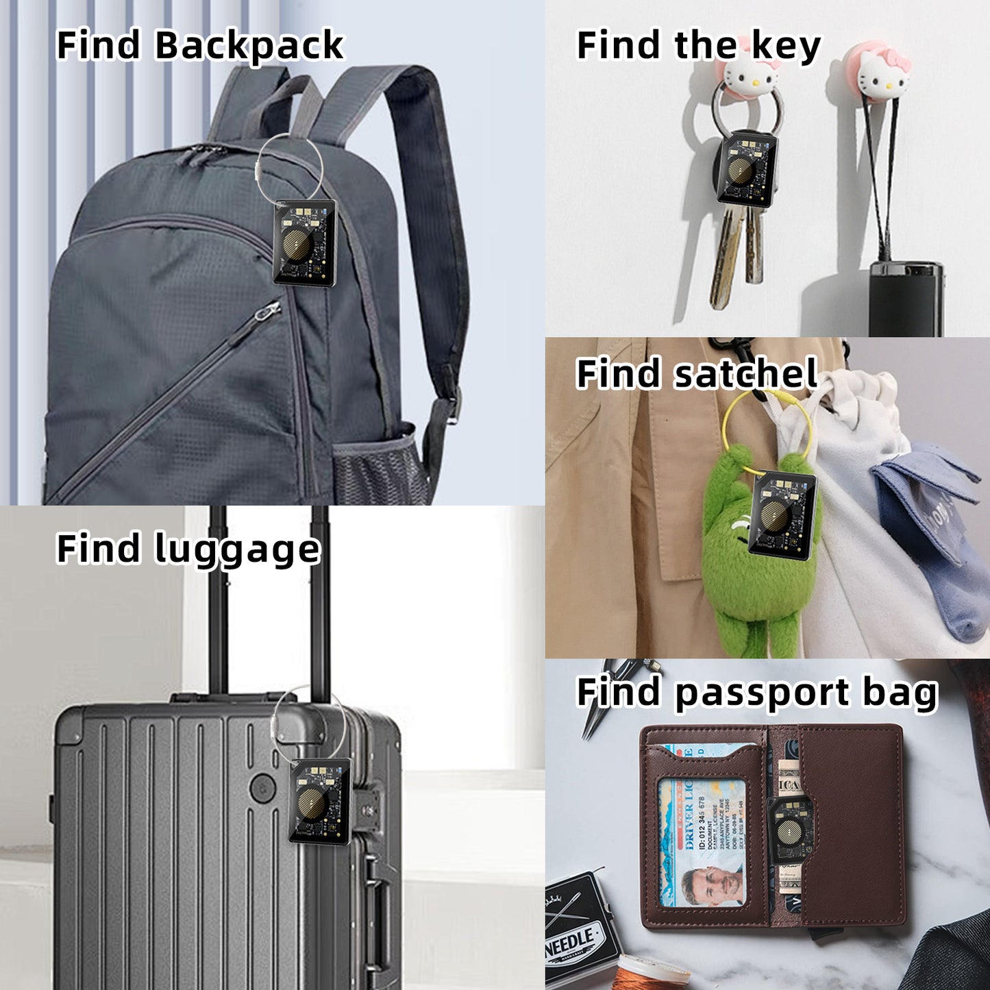Mini Tracker [Apple MFi Certified] Global Positioning via Apple Find My (iOS Only) – Qi Rechargeable – 100 dB Alarm – Compact IP67 Locator for Keys, Bags & Luggage (iOS only)