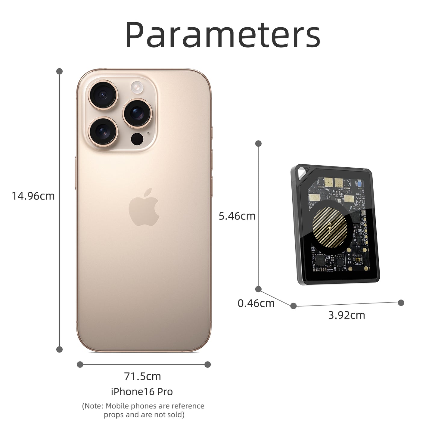 Mini Tracker [Apple MFi Certified] Global Positioning via Apple Find My (iOS Only) – Qi Rechargeable – 100 dB Alarm – Compact IP67 Locator for Keys, Bags & Luggage (iOS only)