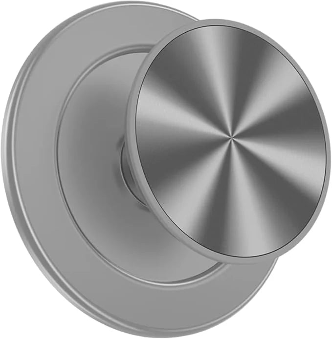 Grey aluminum magnetic phone grip