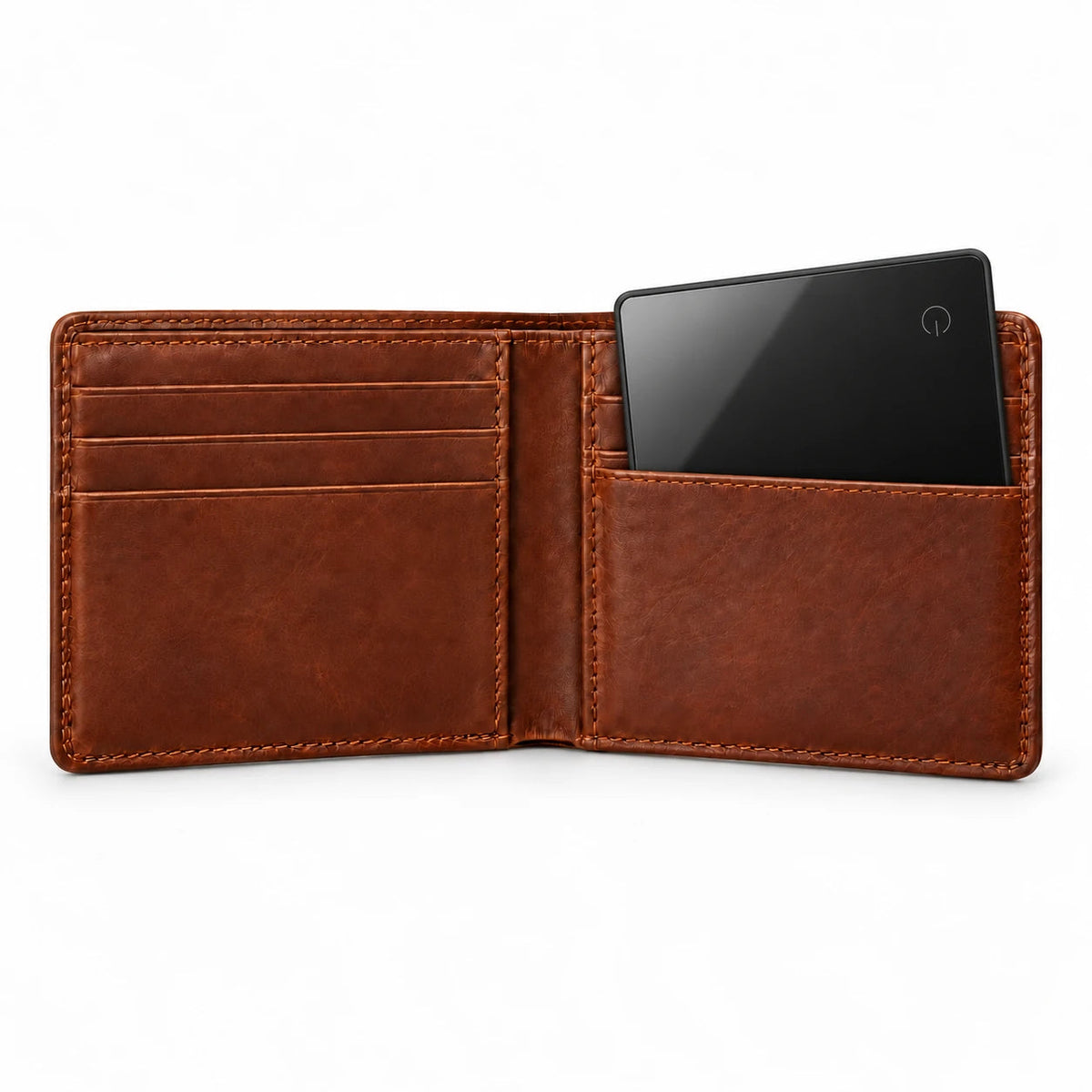 P45 tracker card entering a wallet horizontally